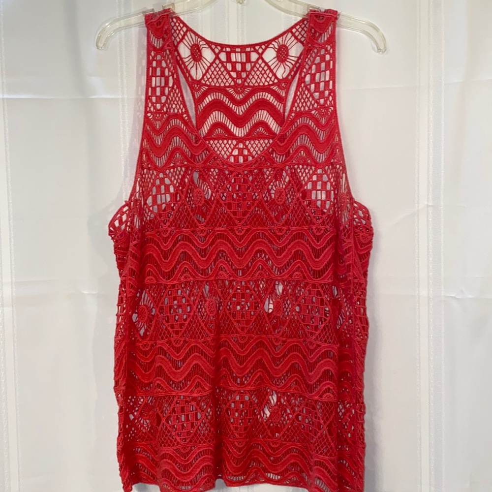 Lace racer back tunic